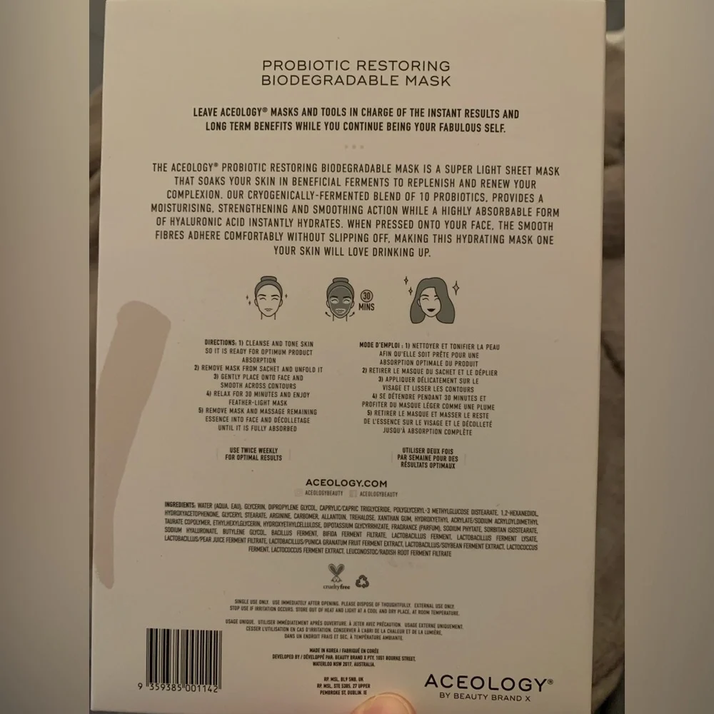New Aceology Probiotic Restoring Mask - Picture 2 of 2